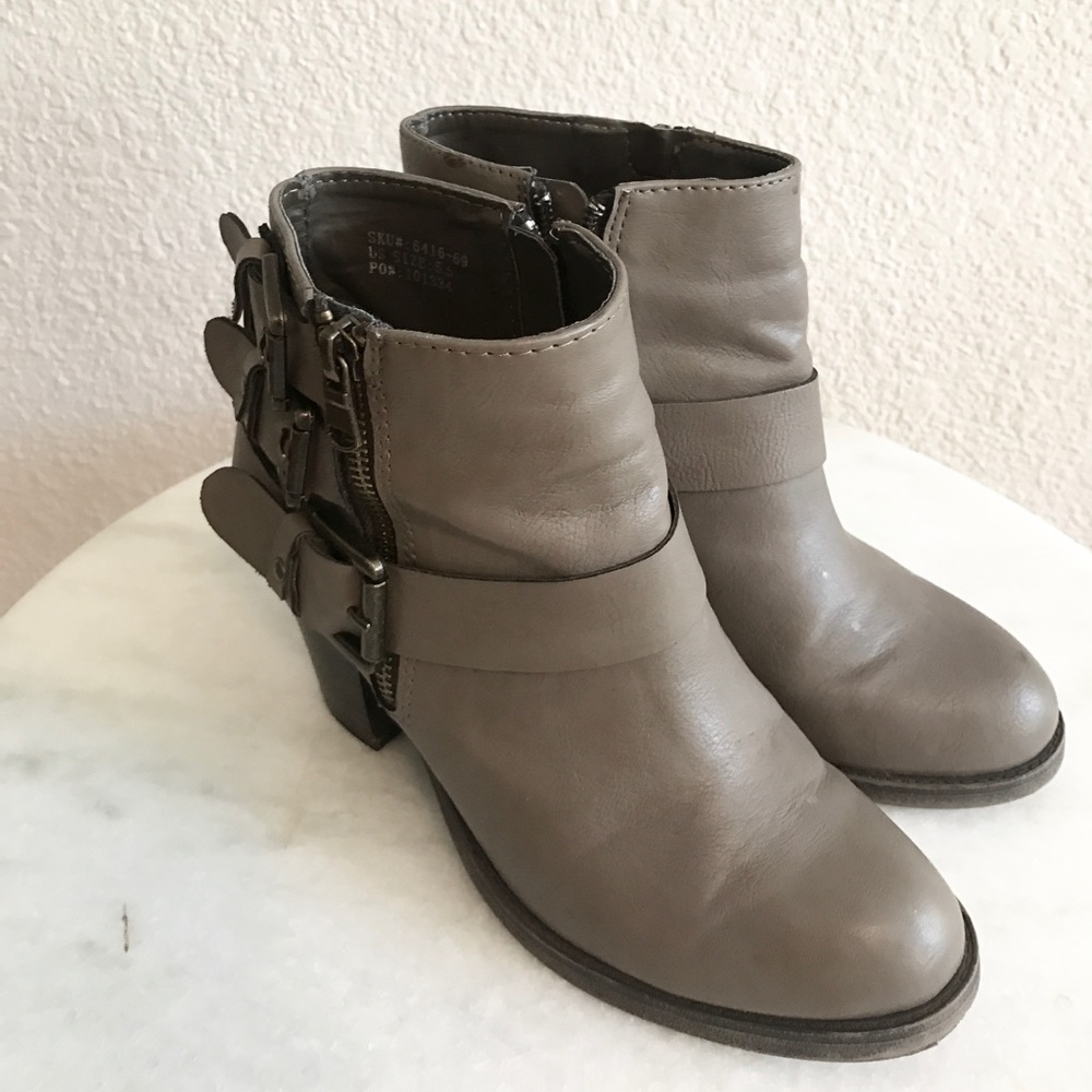Grey Ankle Boots